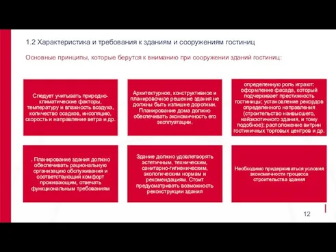 1.2 Характеристика и требования к зданиям и сооружениям гостиниц Основные принципы,