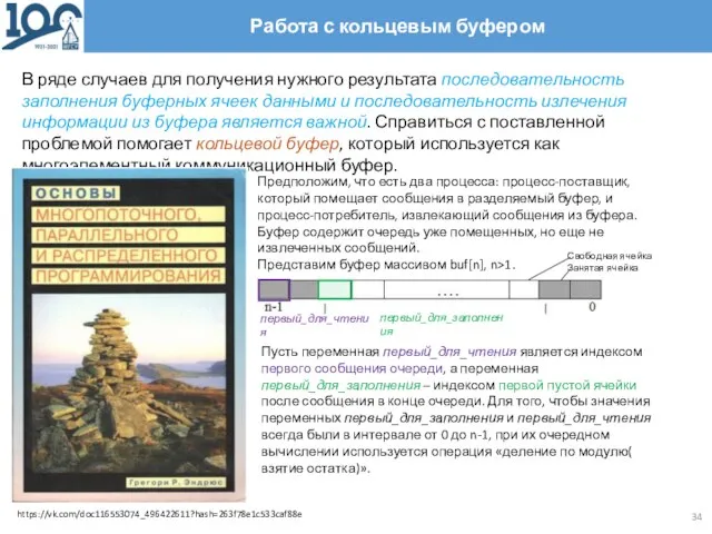 Работа с кольцевым буфером В ряде случаев для получения нужного результата