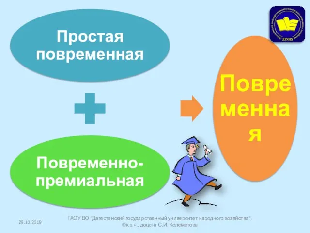 29.10.2019 ГАОУ ВО "Дагестанский государственный университет народного хозяйства"; ©к.э.н., доцент С.И. Келеметова