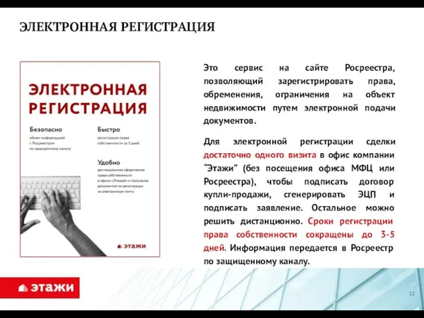 Это сервис на сайте Росреестра, позволяющий зарегистрировать права, обременения, ограничения на