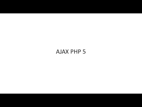 AJAX PHP 5