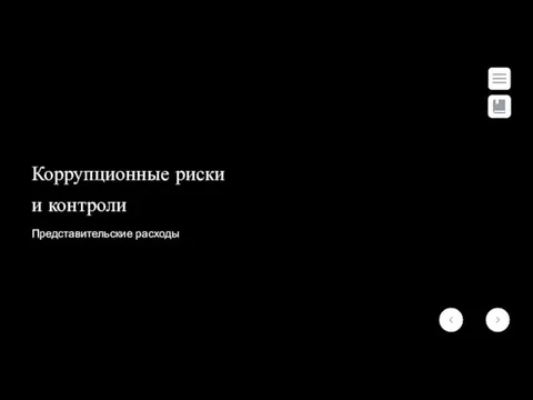 Коррупционные риски и контроли Представительские расходы