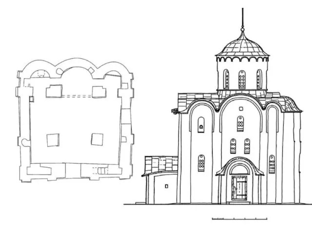 Церковь Георгия в Старой Ладоге. План.