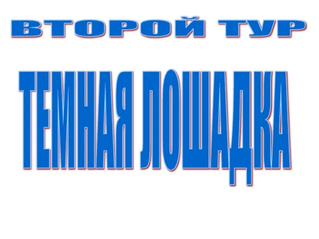 ВТОРОЙ ТУР ТЕМНАЯ ЛОШАДКА