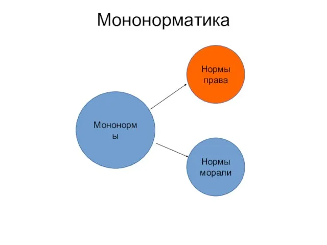 Мононормы Нормы морали Нормы права Мононорматика