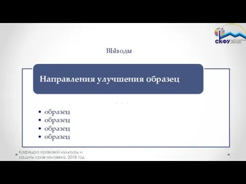 ВЫводы Кафедра правовой культуры и защиты прав человека, 2018 год