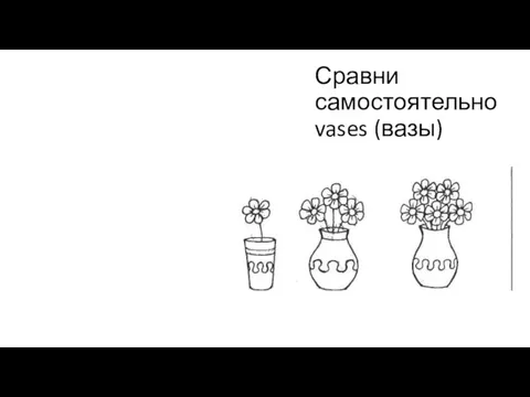 Сравни самостоятельно vases (вазы)