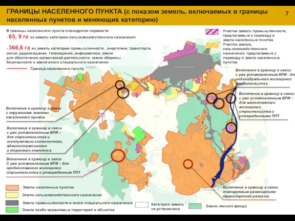 ГРАНИЦЫ НАСЕЛЕННОГО ПУНКТА (с показом земель, включаемых в границы населенных пунктов