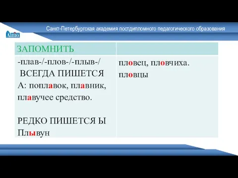 Санкт-Петербургская академия постдипломного педагогического образования