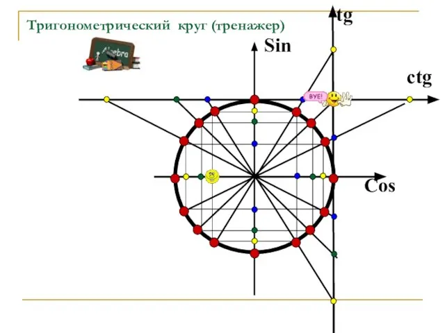 Тригонометрический круг (тренажер) tg