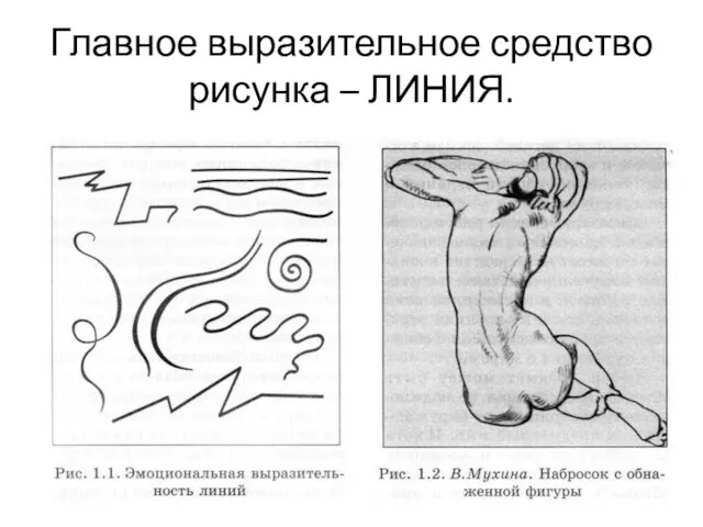 Главное выразительное средство рисунка – ЛИНИЯ.