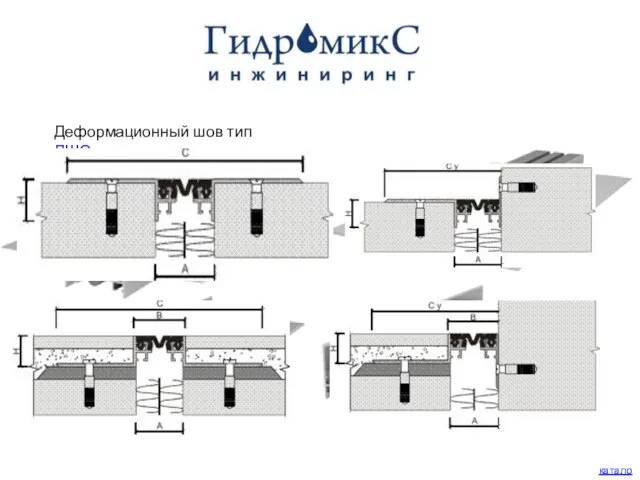 Деформационный шов тип ДШО каталог