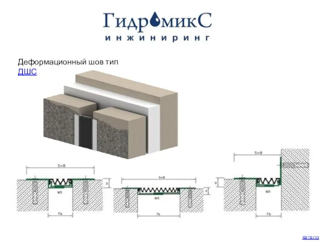 Деформационный шов тип ДШС каталог