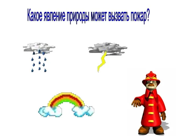 Какое явление природы может вызвать пожар?