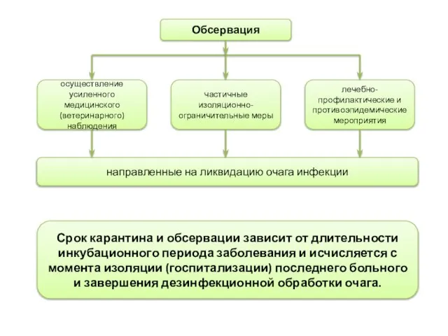 Обсервация осуществление усиленного медицинского (ветеринарного) наблюдения частичные изоляционно-ограничительные меры лечебно-профилактические и