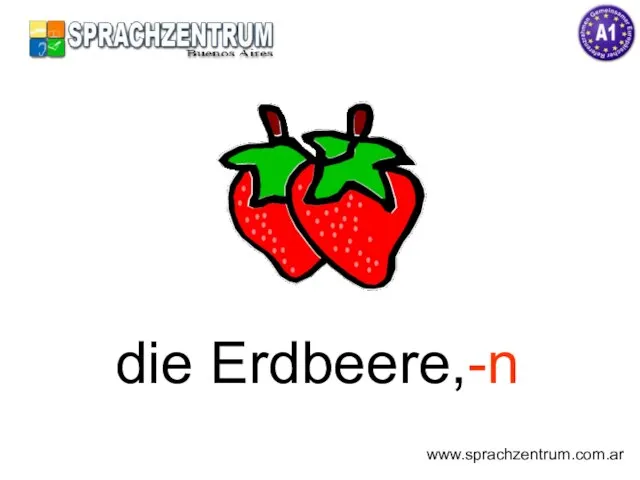 die Erdbeere,-n www.sprachzentrum.com.ar