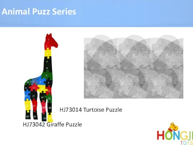 Animal Puzz Series HJ73014 Turtoise Puzzle HJ73042 Giraffe Puzzle