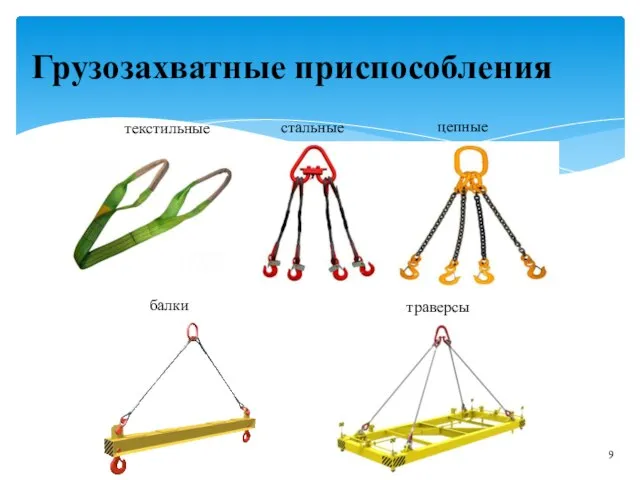 Грузозахватные приспособления балки текстильные стальные цепные траверсы