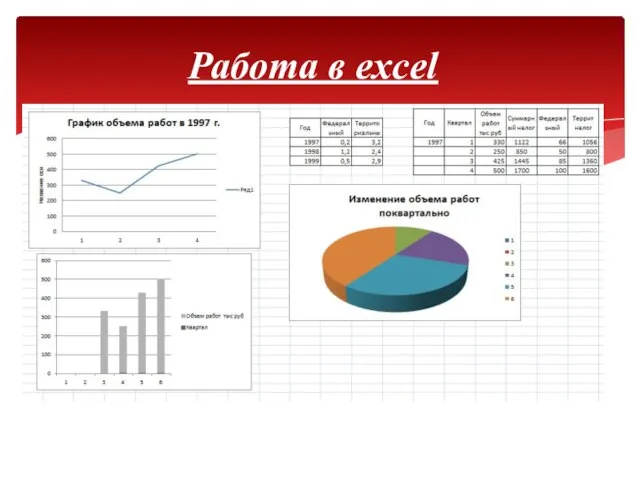 Работа в excel