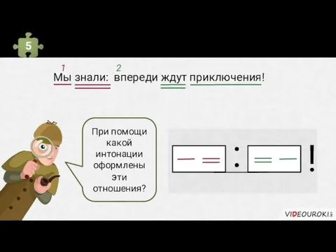 Синтаксический разбор БСП 5 При помощи какой интонации оформлены эти отношения?