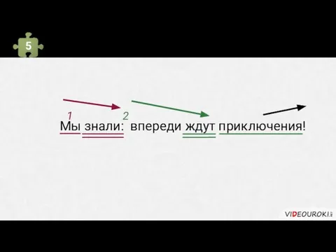 Особенности интонации 5 Мы знали: впереди ждут приключения! 1 2