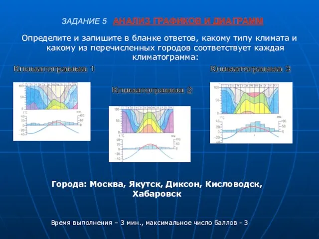 ЗАДАНИЕ 5 АНАЛИЗ ГРАФИКОВ И ДИАГРАММ Определите и запишите в бланке