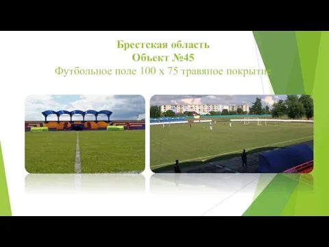 Брестская область Объект №45 Футбольное поле 100 х 75 травяное покрытие