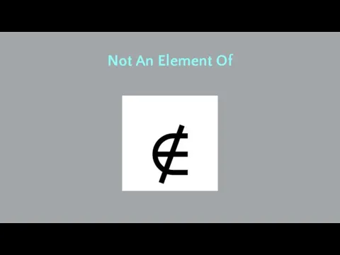 Not An Element Of