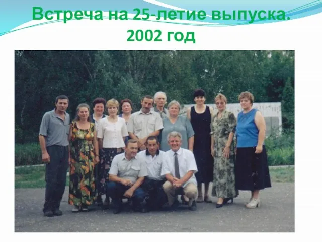 Встреча на 25-летие выпуска. 2002 год