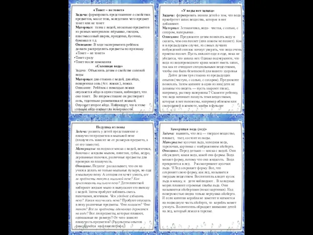 «Тонет – не тонет» Задача: формировать представление о свойствах предметов, массе