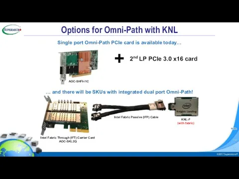 Single port Omni-Path PCIe card is available today… + 2nd LP