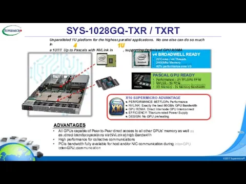 v4 BROADWELL READY 22 Cores / 44 Threads 2400Mhz Memory 40%