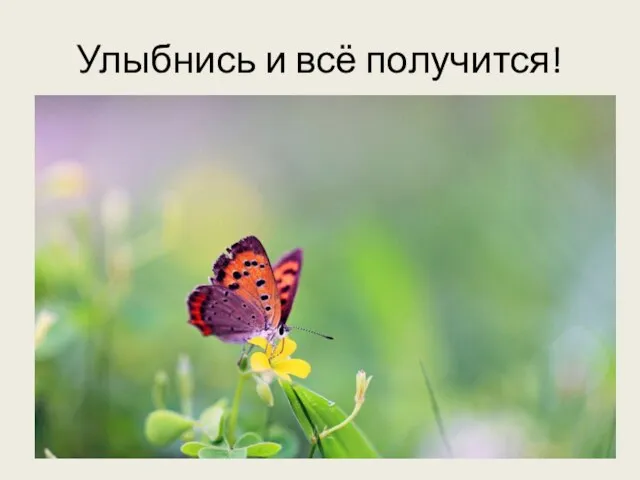 Улыбнись и всё получится!