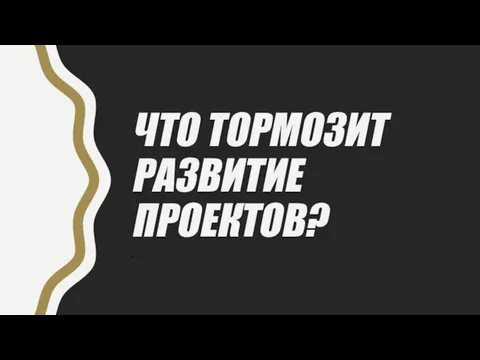 ЧТО ТОРМОЗИТ РАЗВИТИЕ ПРОЕКТОВ? -