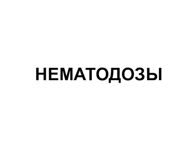 НЕМАТОДОЗЫ