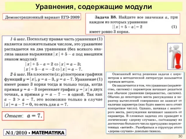 Уравнения, содержащие модули