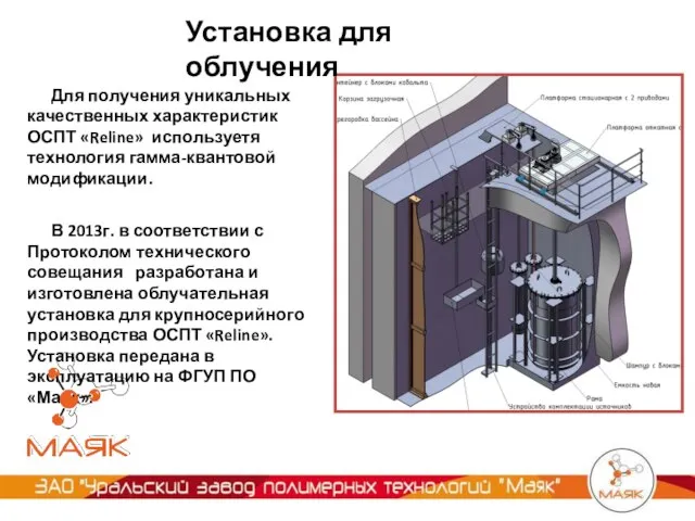 Для получения уникальных качественных характеристик ОСПТ «Reline» используетя технология гамма-квантовой модификации.