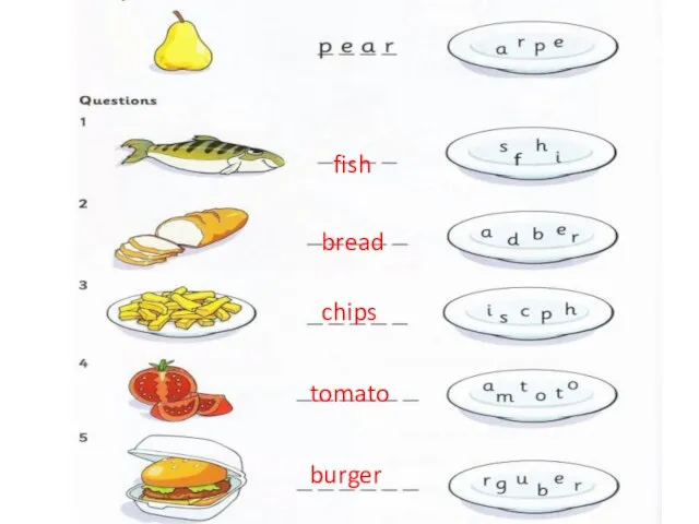 fish bread chips tomato burger