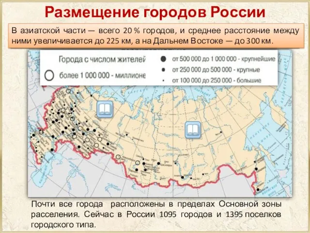 Сеть российских городов формируется на протяжении 1200 лет. Их число постоянно,