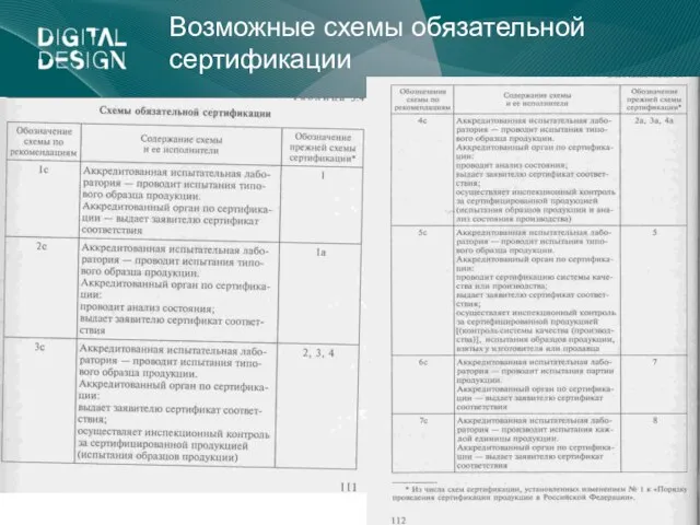 Возможные схемы обязательной сертификации