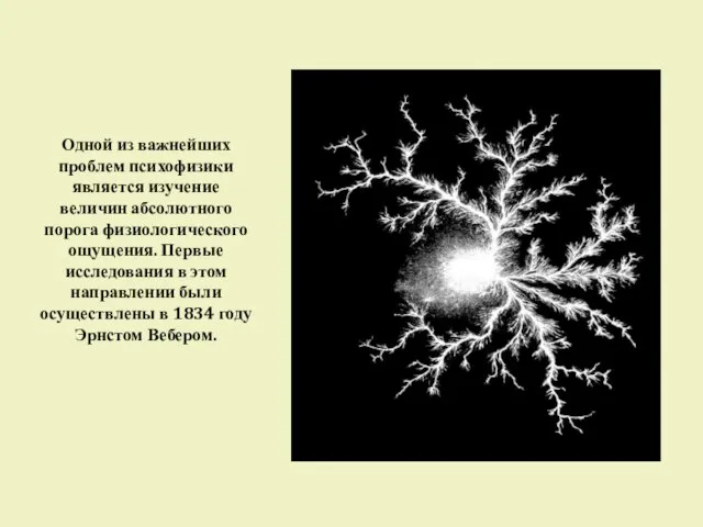 Одной из важнейших проблем психофизики является изучение величин абсолютного порога физиологического