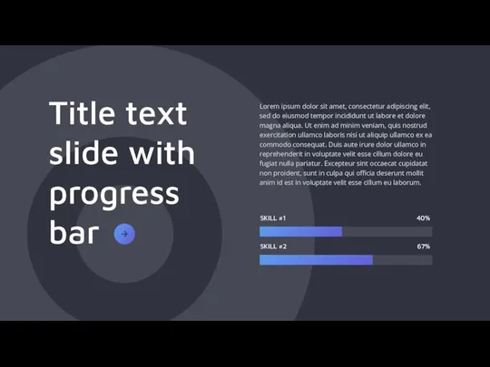 Title text slide with progress bar