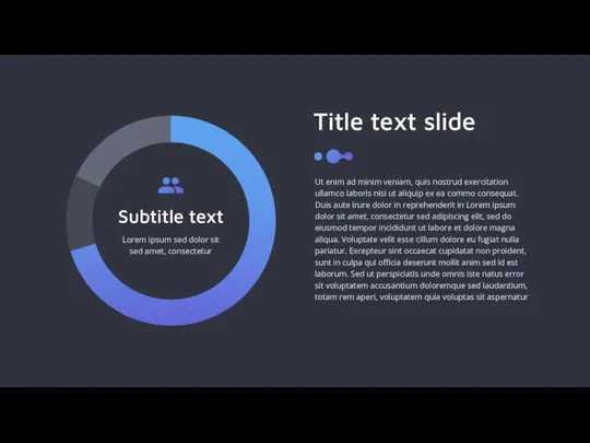 Title text slide Ut enim ad minim veniam, quis nostrud exercitation