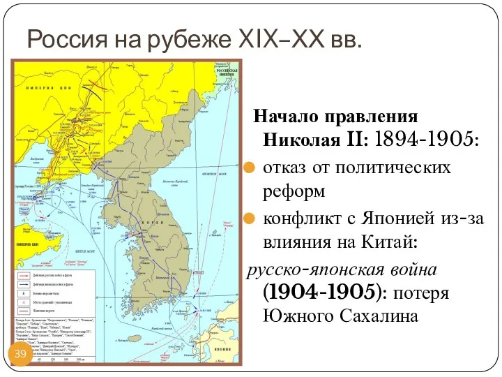 Начало правления Николая II: 1894-1905: отказ от политических реформ конфликт с