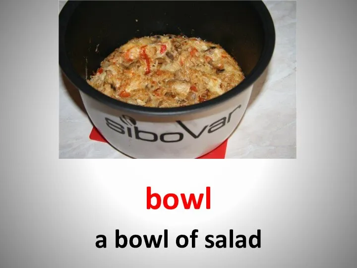 bowl a bowl of salad