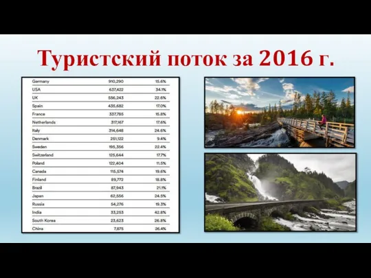 Туристский поток за 2016 г.