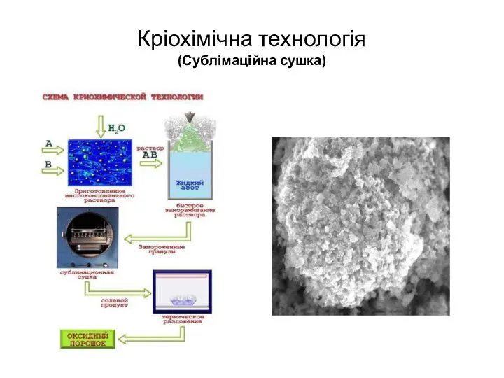 Кріохімічна технологія (Сублімаційна сушка)