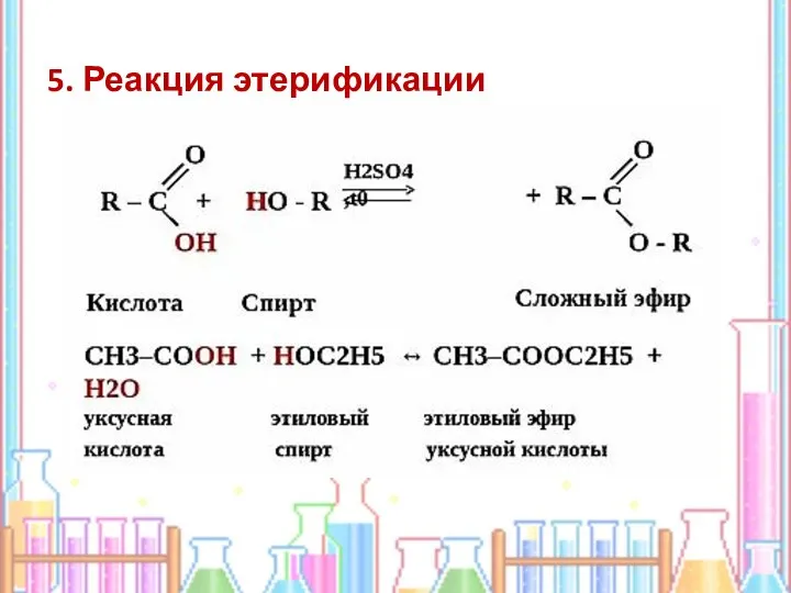 5. Реакция этерификации