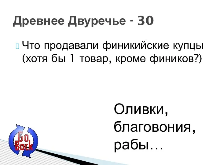 Что продавали финикийские купцы (хотя бы 1 товар, кроме фиников?) Древнее