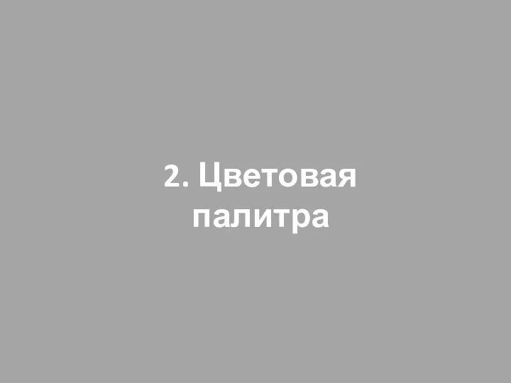 2. Цветовая палитра